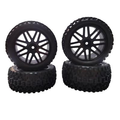 HOBBYPOWER 4-компонентное колесо (диск и резиновая шина) (Передний задний) для радиоуправляемых внедорожников и багги масштаба 1/10
