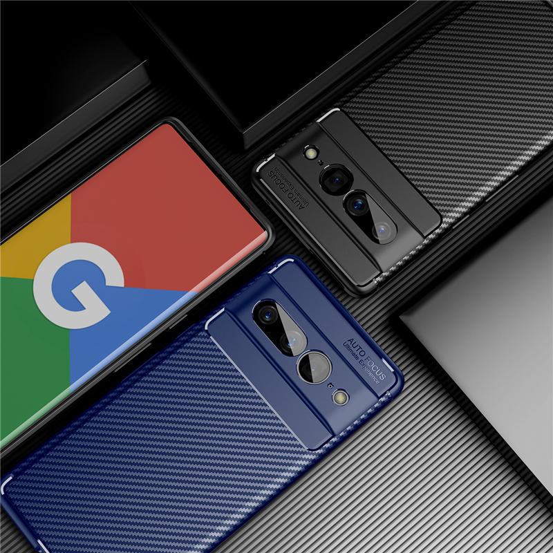 Чехол из углеродного волокна для Google Pixel 7 Pro Чехол Бампер Силиконовый Funda Google Pixel 7 Pro Ультратонкий чехол для Google Pixel 6 7A 8A