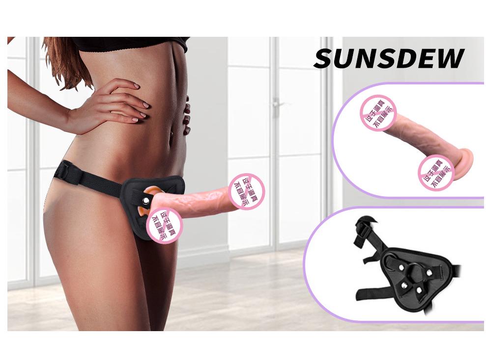 Унисекс Носимые Кожаные Брюки с Реалистичным Дильдо для Пар - Кроссдрессерные Стринги Нижнее Белье