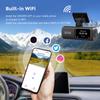 4K Dash Cam Dual Lens Driving Recorder Car DVR 1080P Rear Lens Camera Built-In WiFi GPS 24-Hour Parking Monitoring DVR