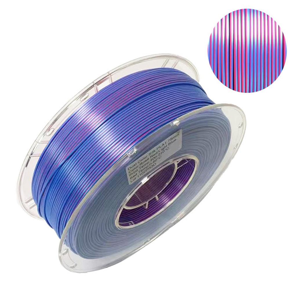 3D Printing Filament, Color Shiny PLA+ Filament 1.75mm, Silk Textures, 360° Unveils Varied Colors, Dimensional Accuracy +/- 0.02mm, 1KG Spool(2.2lbs)