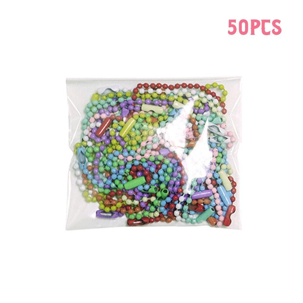 50/100PCS DIY Key Chain 10cm Label Hand Tag Connector Colorful Key Ring Accessory Doll