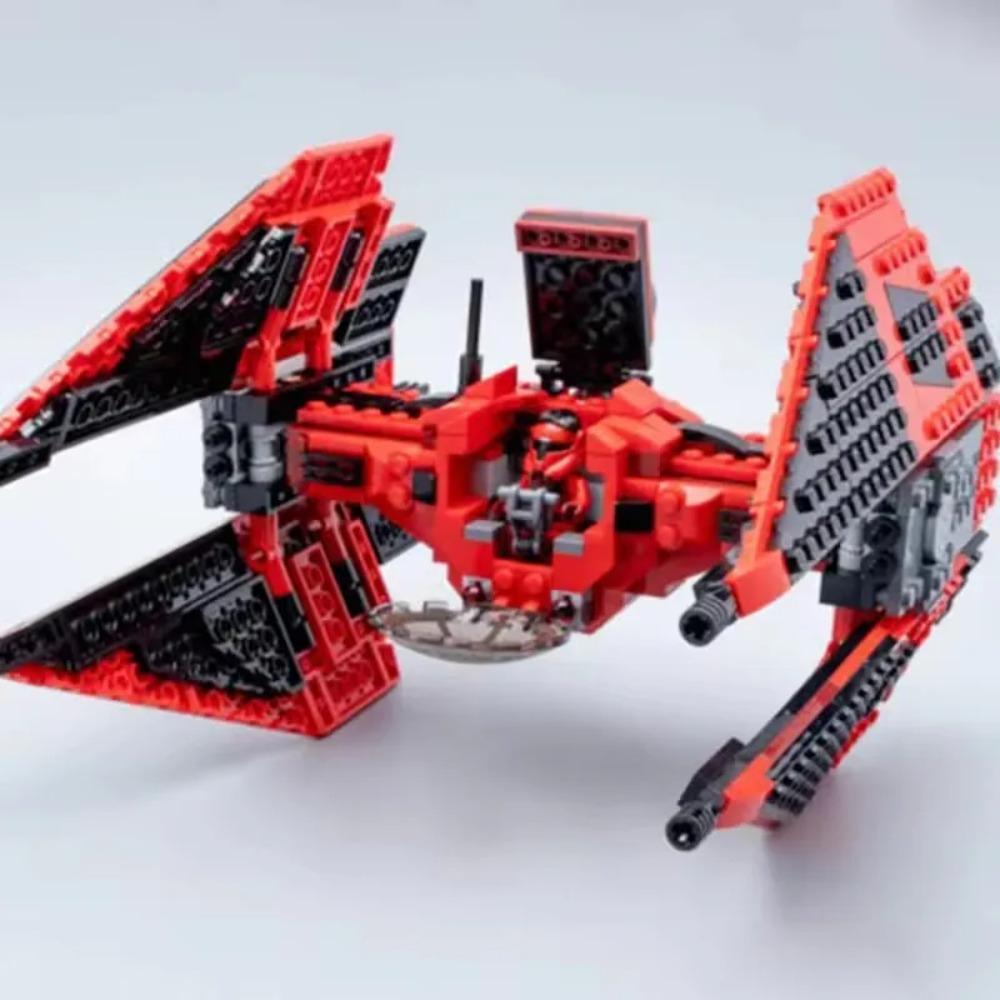 Новый красный космический истребитель MOC, модель, конструктор, выставочный экземпляр, детский подарок на праздник для мальчика