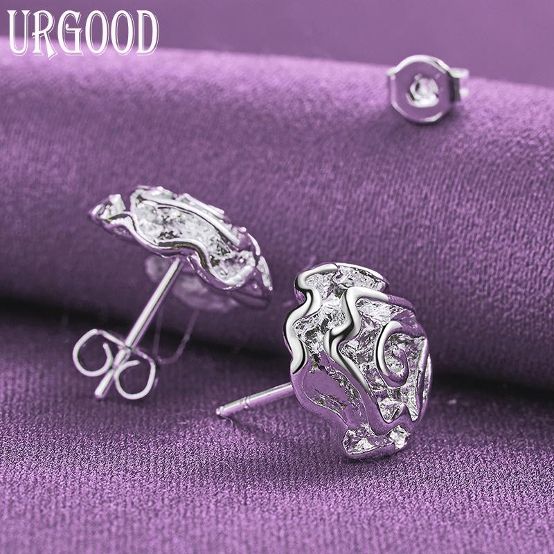 Серьги-розы из стерлингового серебра 925 пробы, свадебные украшения с подвесками