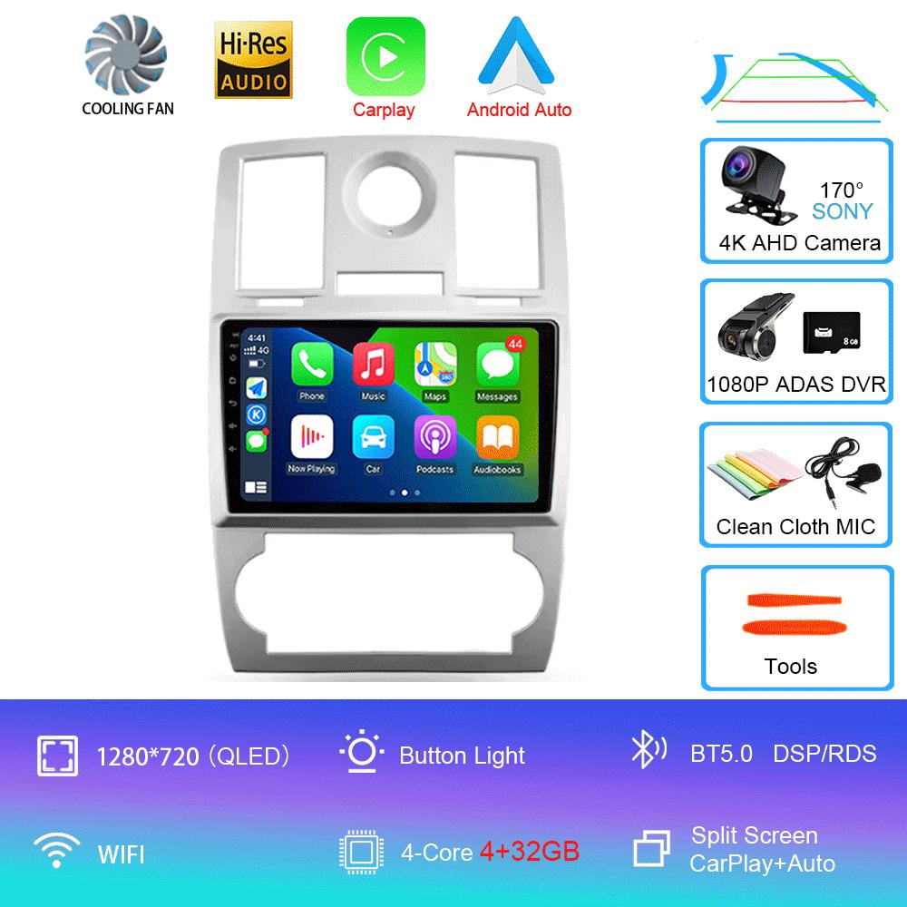 Автомобильное радио Android 14 для Chrysler 300C 1 2004 - 2011 Мультимедиа Видео Плеер Навигация стерео GPS Нет 2din 2din DVD