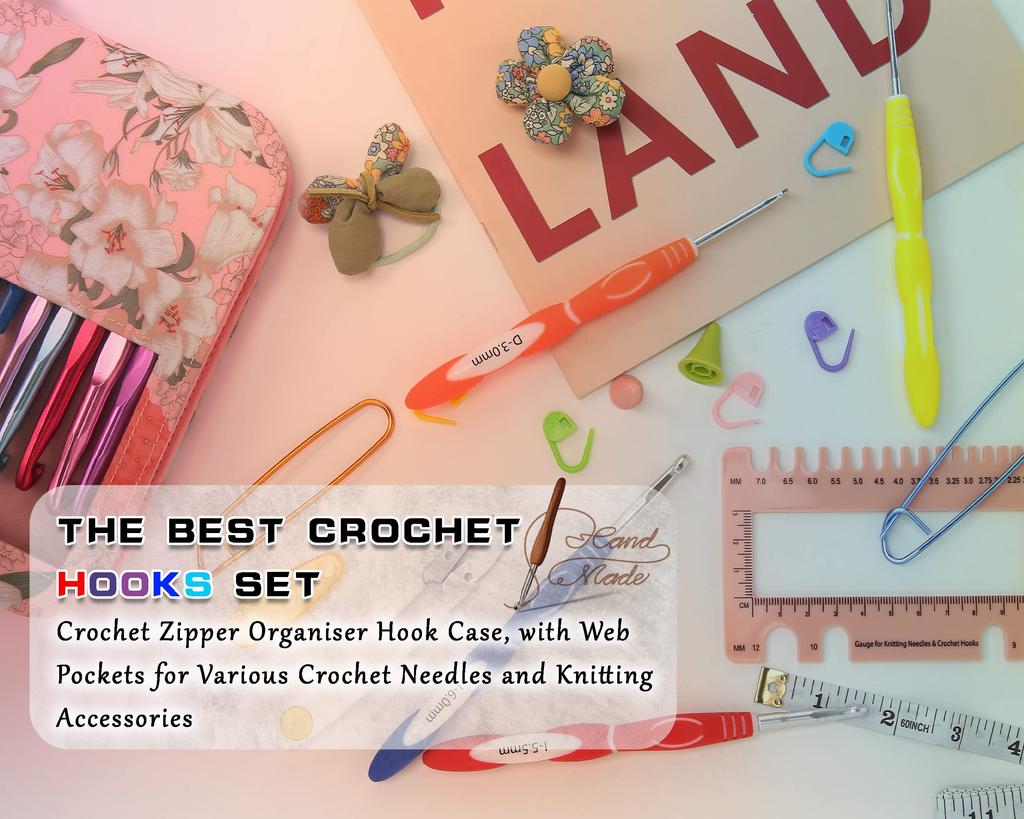 Крючок Вязание 22 Вязание кружева Основной ряд Кольцевое вязание Ленточный стежок Пряжа Игла D&D Крючки, Спицы, Спицы, Набор из 61 предмета, Рукоделие, Вязание,