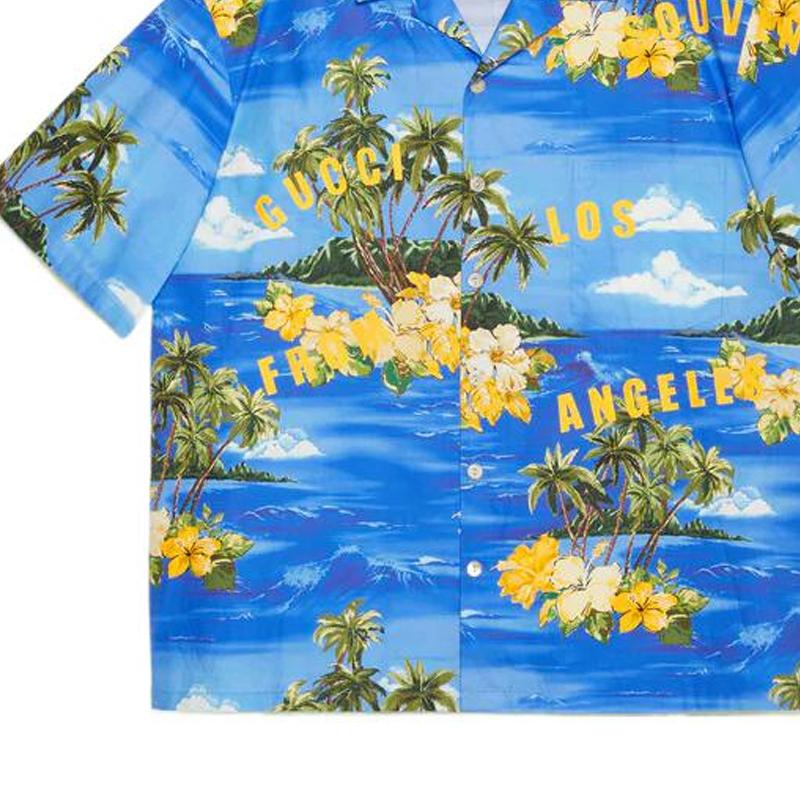 GUCCI Printed Cotton Bowling Shirt 694125-ZAJSR-4464