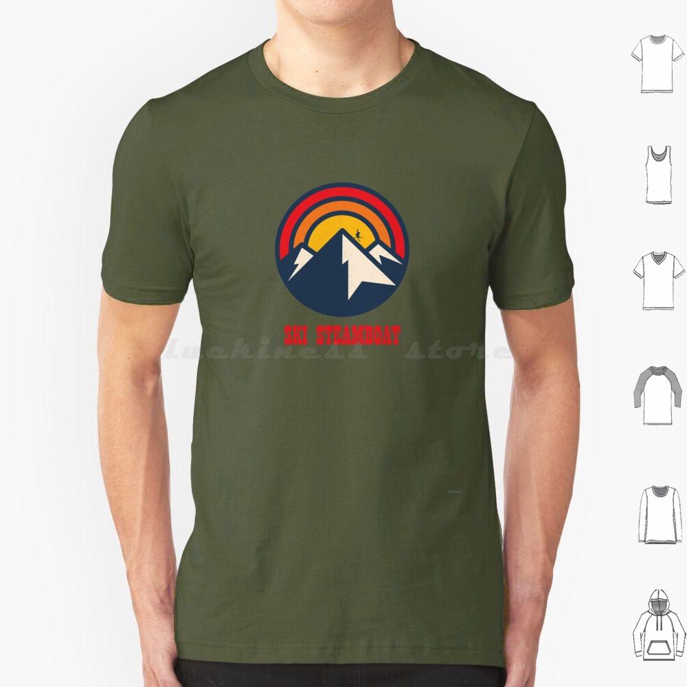 Ski Steamboat RetroVintage Steamboat Colorado T Shirt Cotton Men Women DIY Print Steamboat Ski Resort Snowboard Resort