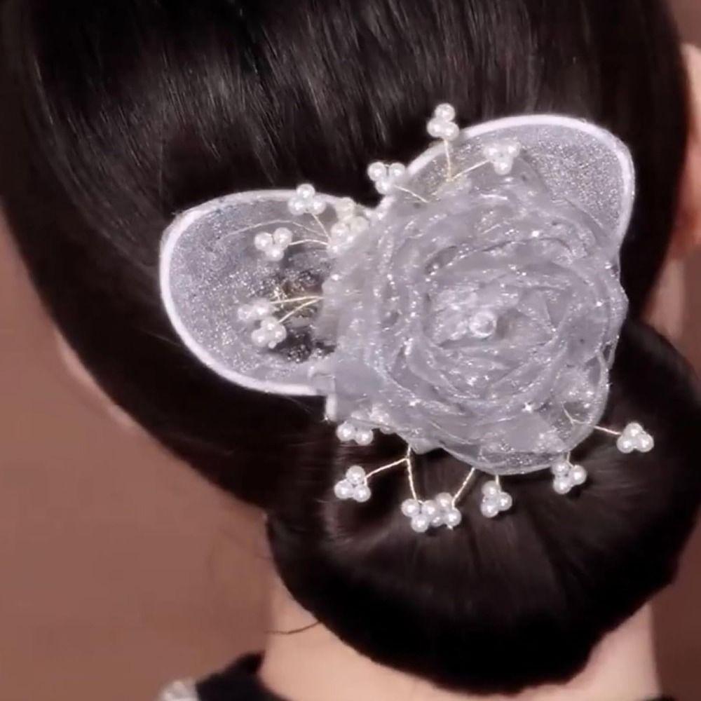 Flexible Hair Bun Maker Cloth Lazy Hair Curler Exquisite Flower Hair Clip  Hair Accessories