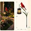 Solar Powered Cardinal Garden Stake Light Rustproof Iron Red Bird Lantern, Waterproof Outdoor Solar Lamp for Yard, Lawn, Flower Bed & Walkway