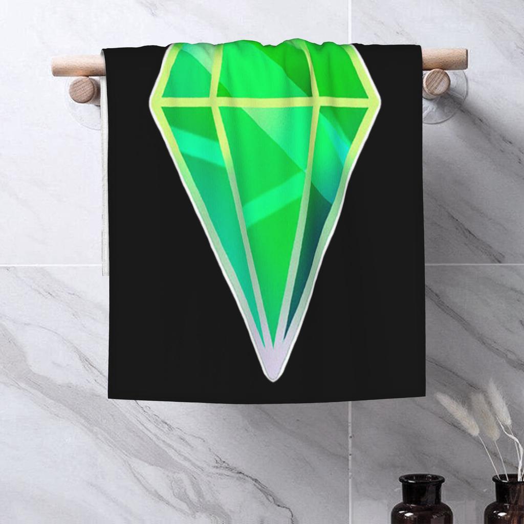 Зеленый plumbob sims 4 Мягкое банное полотенце для лица Быстросохнущее Хлопковые полотенца для бассейна и ванной Впитывающие