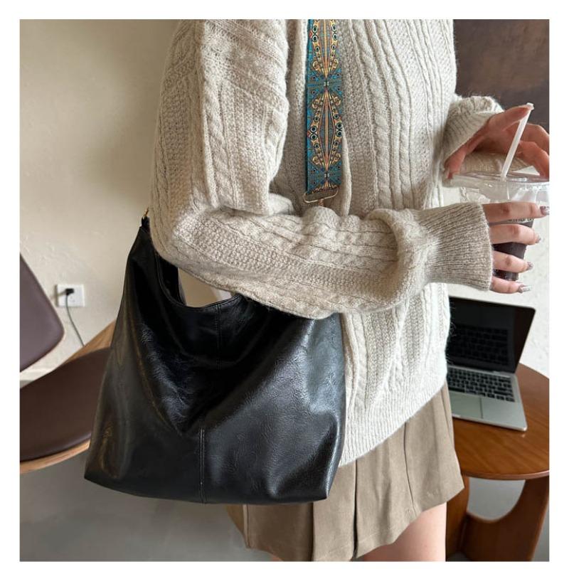 Винтажная сумка через плечо для женщин, сумка-ведро из искусственной кожи, роскошная стильная сумка через плечо, женская сумка-мессенджер, сумка-тоут для покупок