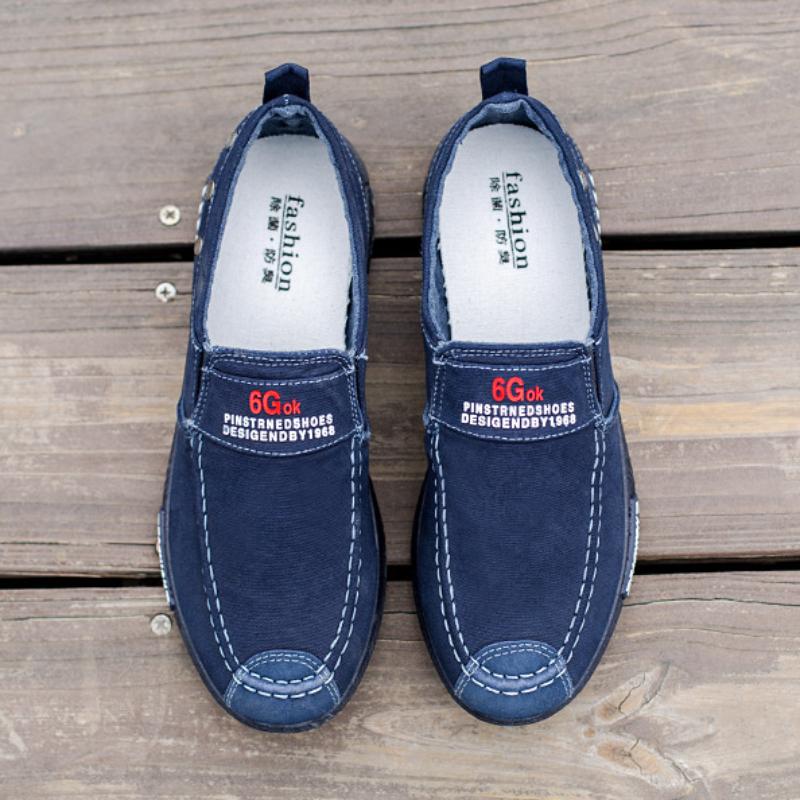 Модные мужские парусиновые туфли, повседневная обувь без застежек, мужская обувь на лето 2024 года, новые мокасины для вождения на открытом воздухе, модные винтажные лоферы для мужчин