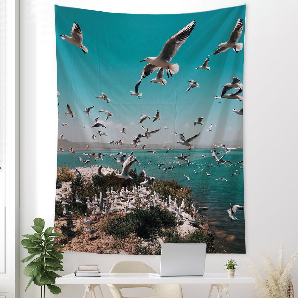 Красивый природный пейзаж гобелен настенный пляжный ковер для пикника кемпинг палатка спальный коврик украшение дома