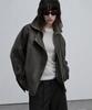 VERDEMAR Double Collar Zip-Up Jacket_Deep Antik