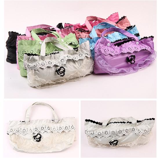 Lace Flower Women Sun Parasol Sunscreen Portable Compact Black Coating Anti UV Rain Umbrella Girl Princess Sunshades