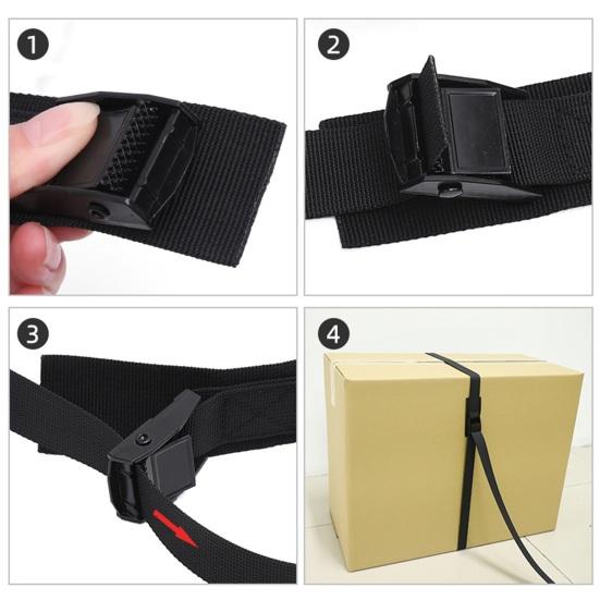 4/5M Quick Release Cam Buckle Cargo Strap Tie Down Nylon Strap 250KG Tensile Strength Lashing Strap Adjustable Car Roof Rack Strap for Kayak