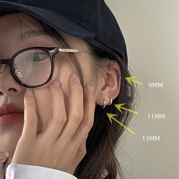 Высококачественные серьги-кольца и серьги-гвоздики из серебра 925 пробы для женщин и мужчин - для пирсинга хряща уха, манжеты и пирсинг-украшения