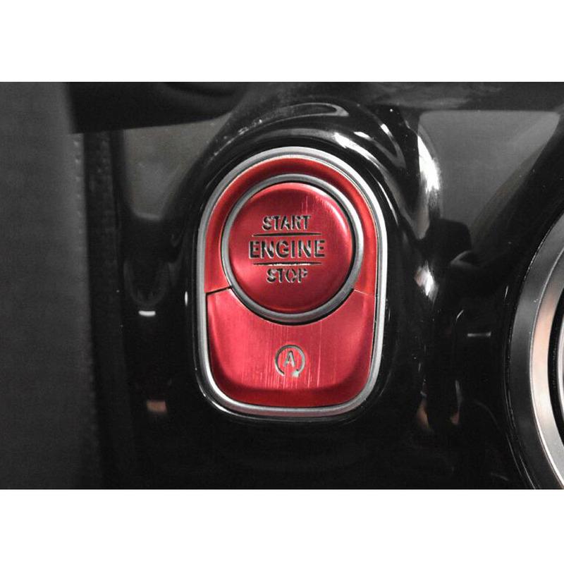 For Mercedes Benz A Class W177 A180 A200 A250 Car One Click Push Start Button Stickers Trim Switch Hood