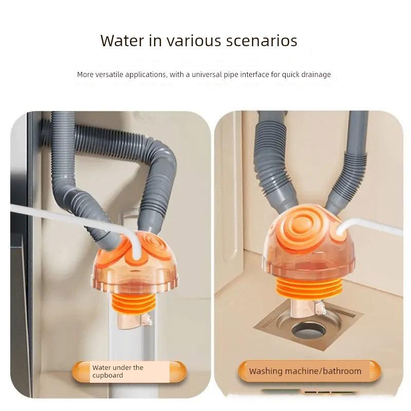 Multi-Functional Six-Way Floor Drain for Bathroom and Balcony, Universal Anti-Odor Sealing Plug for Toilets and Drains