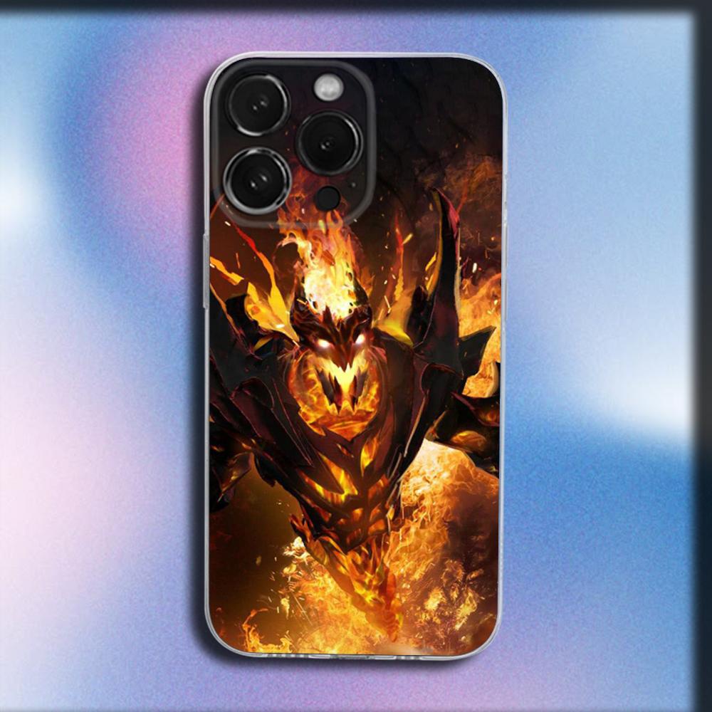 D-Dota 2 Крутой Игровой Чехол Для Телефона Для iPhone 16,15,14,13,12,11 Plus,Pro,Max,XR,XS,X,Plus,SE,Mini Прозрачный Мягкий Чехол