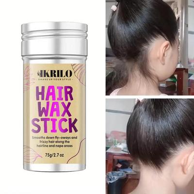 Воск для волос, восковой карандаш для париков, гладкий карандаш для контроля краев, помада для волос, нежирный воск для укладки волос, разлетающиеся и вьющиеся волосы