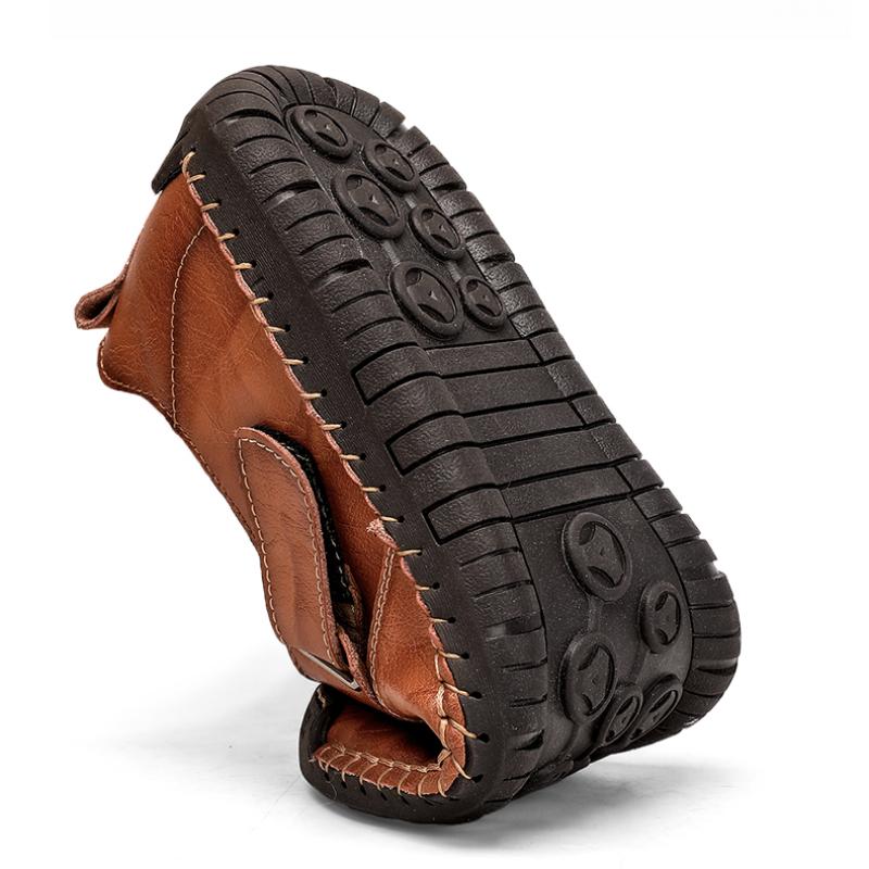 Мужские повседневные кожаные туфли, низкие уличные мокасины, мягкие кроссовки, нескользящие туфли на плоской подошве, мокасины ручной работы, большой размер 39-46