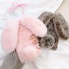 iPhone 14 Plus, 11 Pro MAX, 13, 12, XS, X, 8, 6s, 6, 7 Plus, Fashion Girl, Bling, Winter, Soft Warm, Rabbit Furry, Phone Case Cover