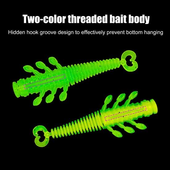 8Pcs/Set 6CM/2.15G Soft Shrimp Lure Realistic Bionic Colorful Scorpion Shrimp Floating Artificial Shrimp Bait Freshwater Saltwater Snakehead