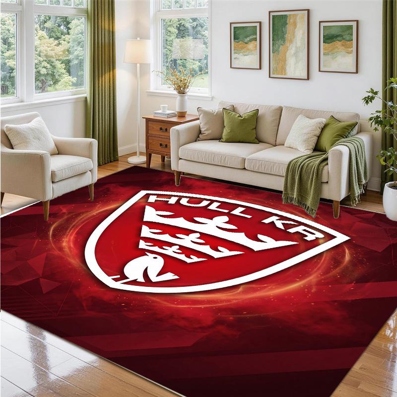 Hull KR Design Crystal Velvet Rug Soft Decorative Mat for Bedroom Entrance