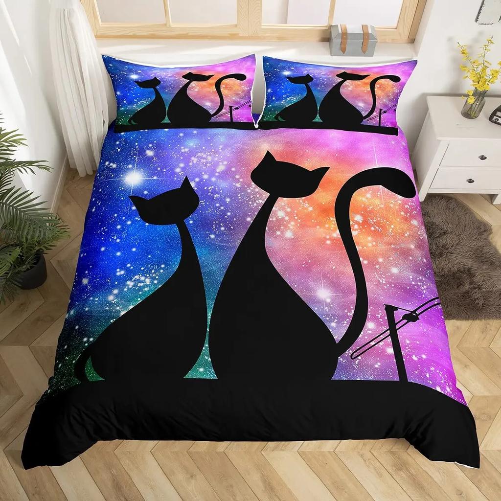 Couple Black And White King Queen Duvet Cover Mr And Mrs Gifts Bedding Set Red Lips Quilt Cover 2/3Pcs Polyester Comforter Cover