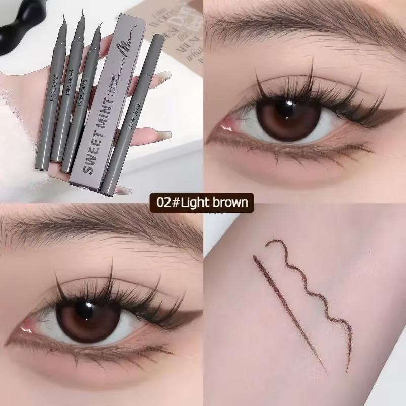 Ultra-thin Waterproof Liquid Eyeliner Silkworm Pen Korean Makeup for Women Quick Dry Smooth Eye Liner Lower Eyelash Pen Cosmetic