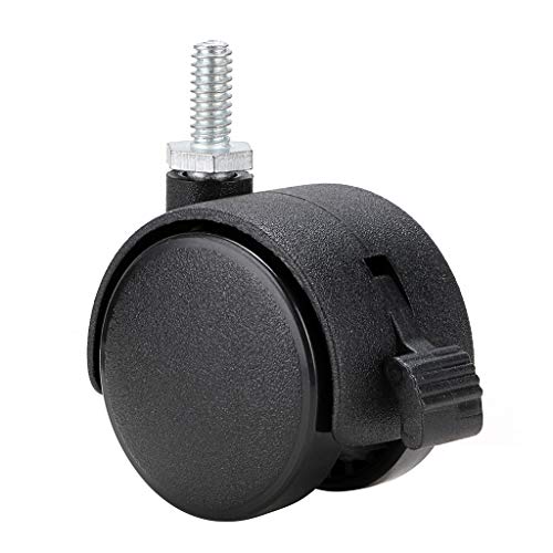 4 шт. 1,5-дюймовые нейлоновые пластиковые поворотные ролики с тормозами, диаметр стержня 5/16 дюйма для офисного стула, игрового стула, кухонной полки, дивана