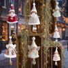 Wings Girl Angel Dolls Pendants Shiny Sweet Christmas Decoration Plush Christmas Tree Ornaments Thanksgiving Decoration