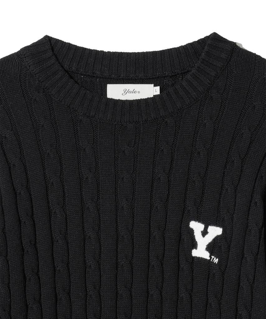 YALE Y Логотип Кабель Круговая Вязка Черный