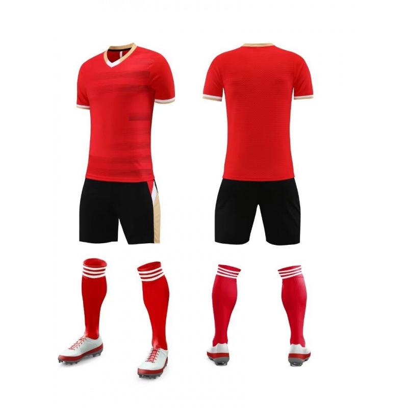 Children'S Football Jersey Set Boys And Women'S Short-Sleeved Football Training Jersey Printed Competition Jersey Team Jersey Primary School Football