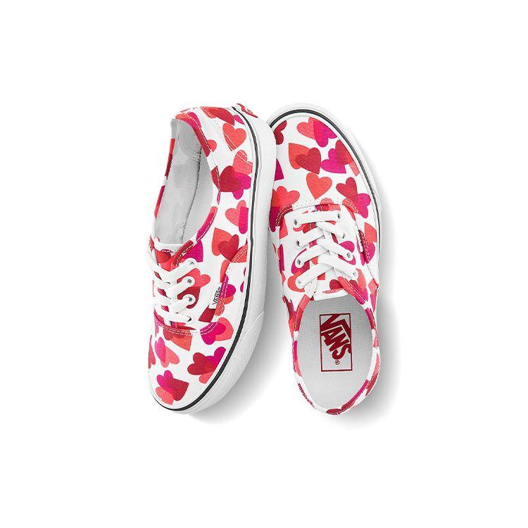 Vans Authentic Valentine Hearts Unisex Sneakers Red True-White Fuchsia-Purple VN0A348A40Q