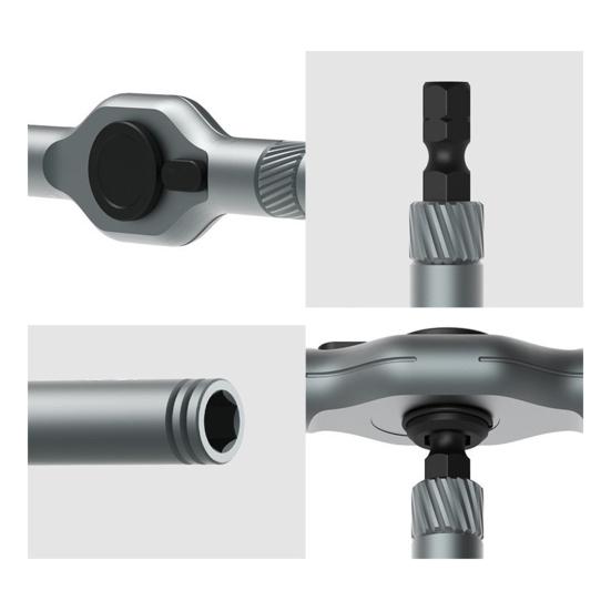 24/42Pcs Magnetic Ratchet Screwdriver Set Compact Portable Ratchet Screwdriver with Reversible High Torque Drive Handle