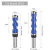 12mm 1/2inch Shank Double Bearing Spiral Flush Trim Router Bit Milling Cutter Engraving Machine Router Bit Set
