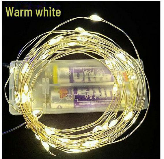 LED Wave Ball Copper Wire Light String: Flashing Decorative Lights with Battery Box for Gift Box and Toy Display