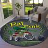 Круглый ковер Rat Fink, Ковер для гостиной, спальни, дивана, игровой комнаты, Нескользящий коврик для пола