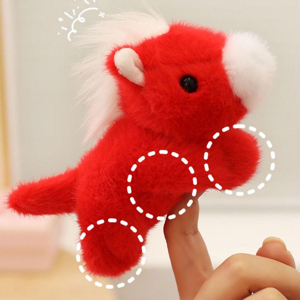 Stuffed Pony Fridge Magnet Soft New Year Mascot Mini Plush Refrigerator Stickers  Office