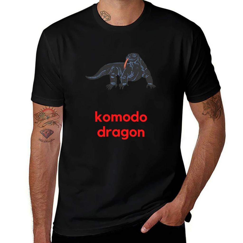 Komodo Dragon Tshirt Basic Daily Outfit Short Sleeve Tee