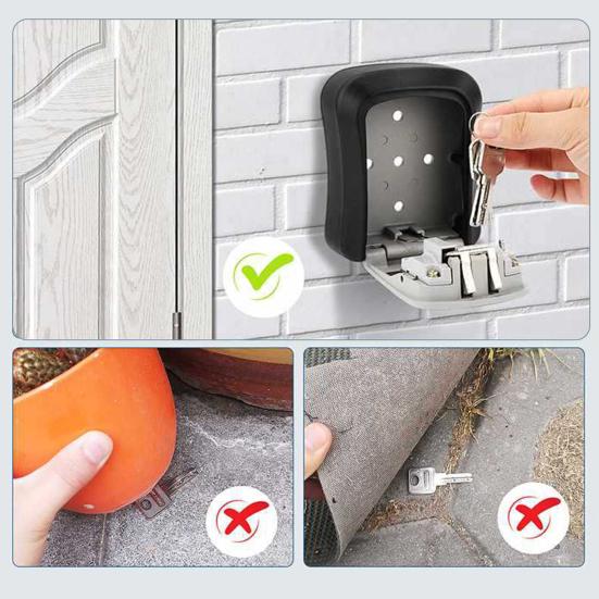 Замок для ключей, прочный портативный защитный замок, 4-значный комбинированный сейф для дома, офиса, гаража, квартиры, запасные ключи