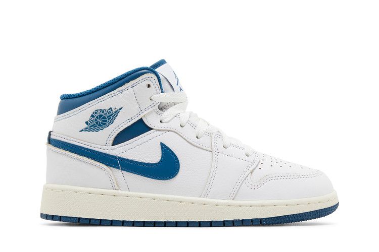 Kids' Sneakers Jordan 1 Mid SE Industrial Blue (GS) White/Sail/Industrial Blue