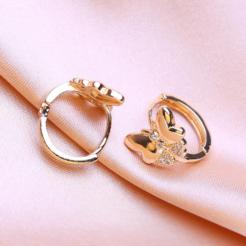 KNIKOO Серьги-клипсы-бабочки для женщин, модные серьги-кольца, ювелирные изделия для свадебной вечеринки, подарки, серьги