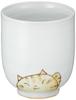 Utsuwa Roan Seto Ware Small 200ml Yumekobo Trio the Nyan Made in "Cute Utsuwa" Teacup, Approx. Capacity, Design, Yellow, Japan, 091-0029