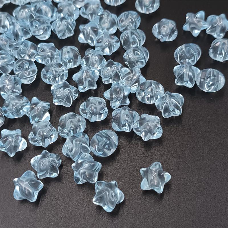 Браслет Акриловые Пятиконечные Звезды Бусины Россыпью Прозрачные Трехмерные 10 шт. Для Ожерелья Серьги Ювелирные Изделия Аксессуары