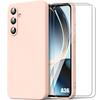 Case for Samsung Galaxy A36 5G, Soft Pink Protection + 2 Tempered Glasses - BOOLING®