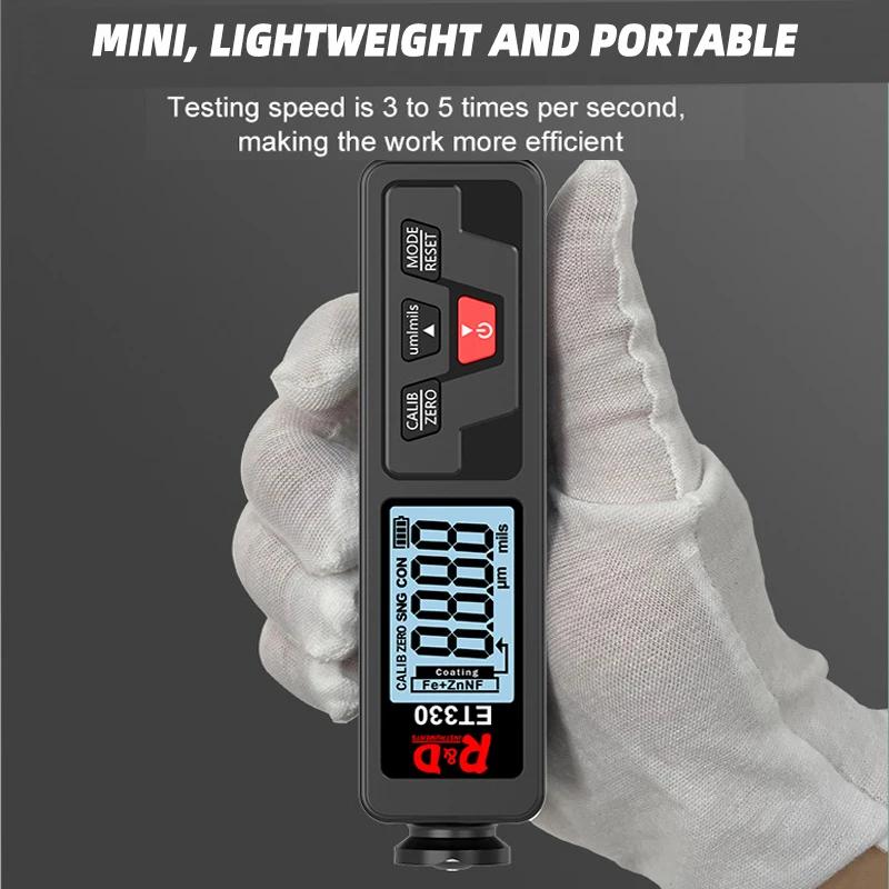 Толщиномер покрытия R&D ET330, высокоточный толщиномер цинкового покрытия для автомобильной лакокрасочной поверхности, 1 комплект